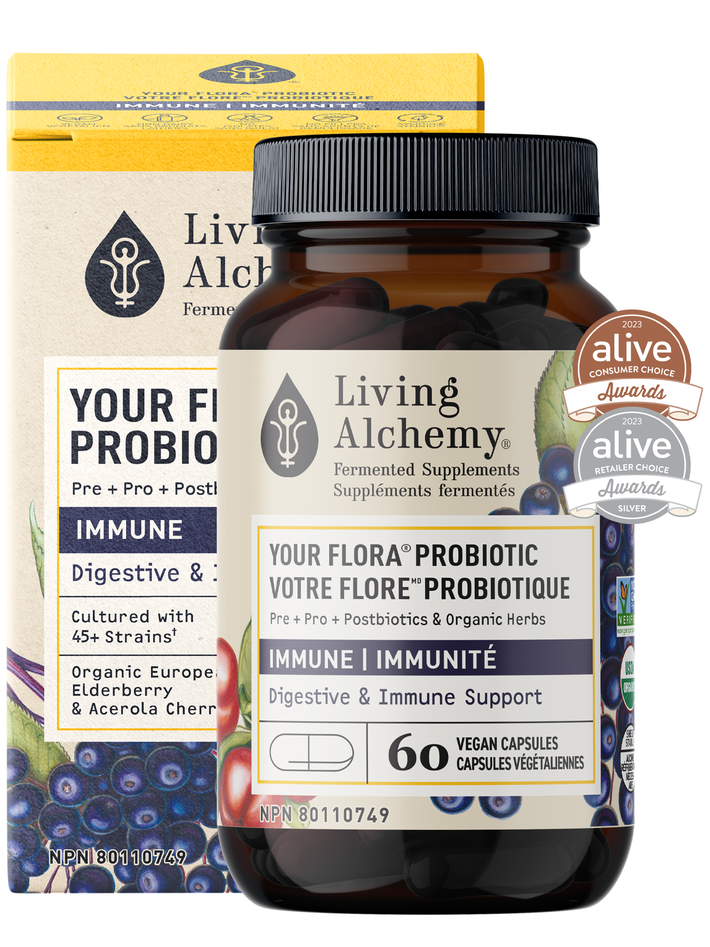 Your Flora® Probiotic Immune | Living Alchemy® | 60 Capsules