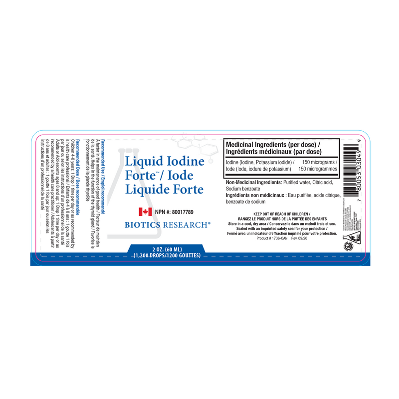 Liquid Iodine Forte™ | Biotics Research® | 2 fl.oz.