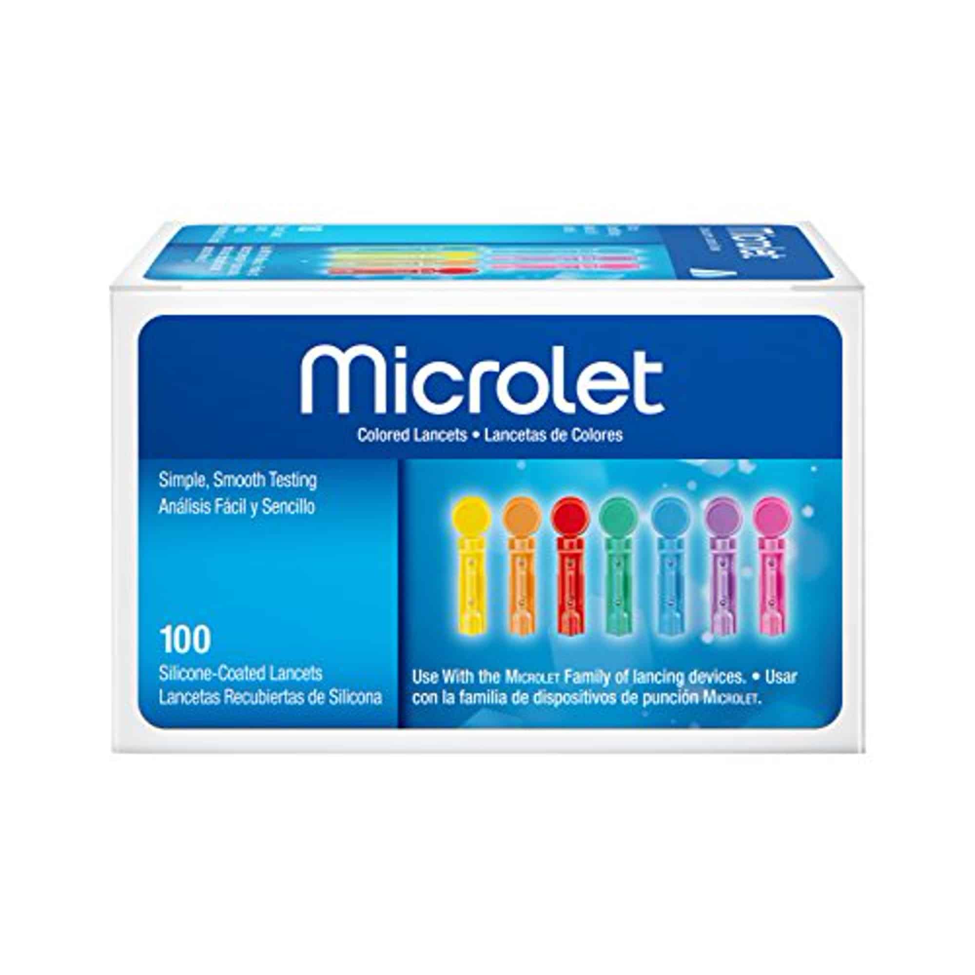 Coloured Lancets | Microlet |  100 or 200 Units/Box