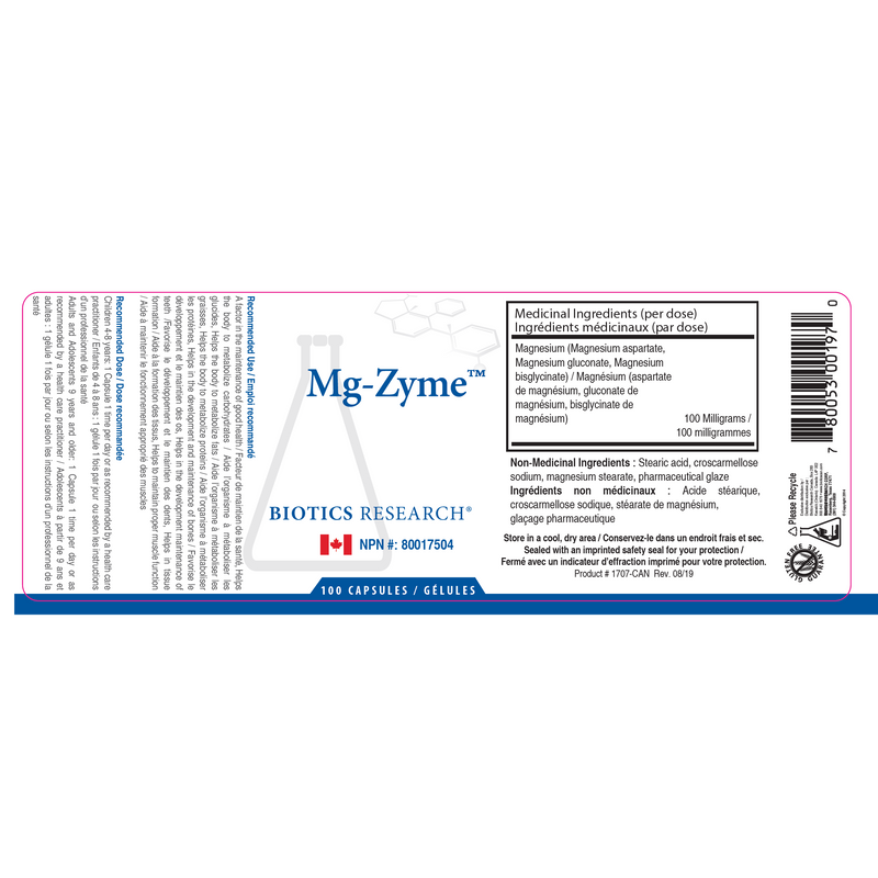 Mg-Zyme™ | Biotics Research® | 100 Capsules