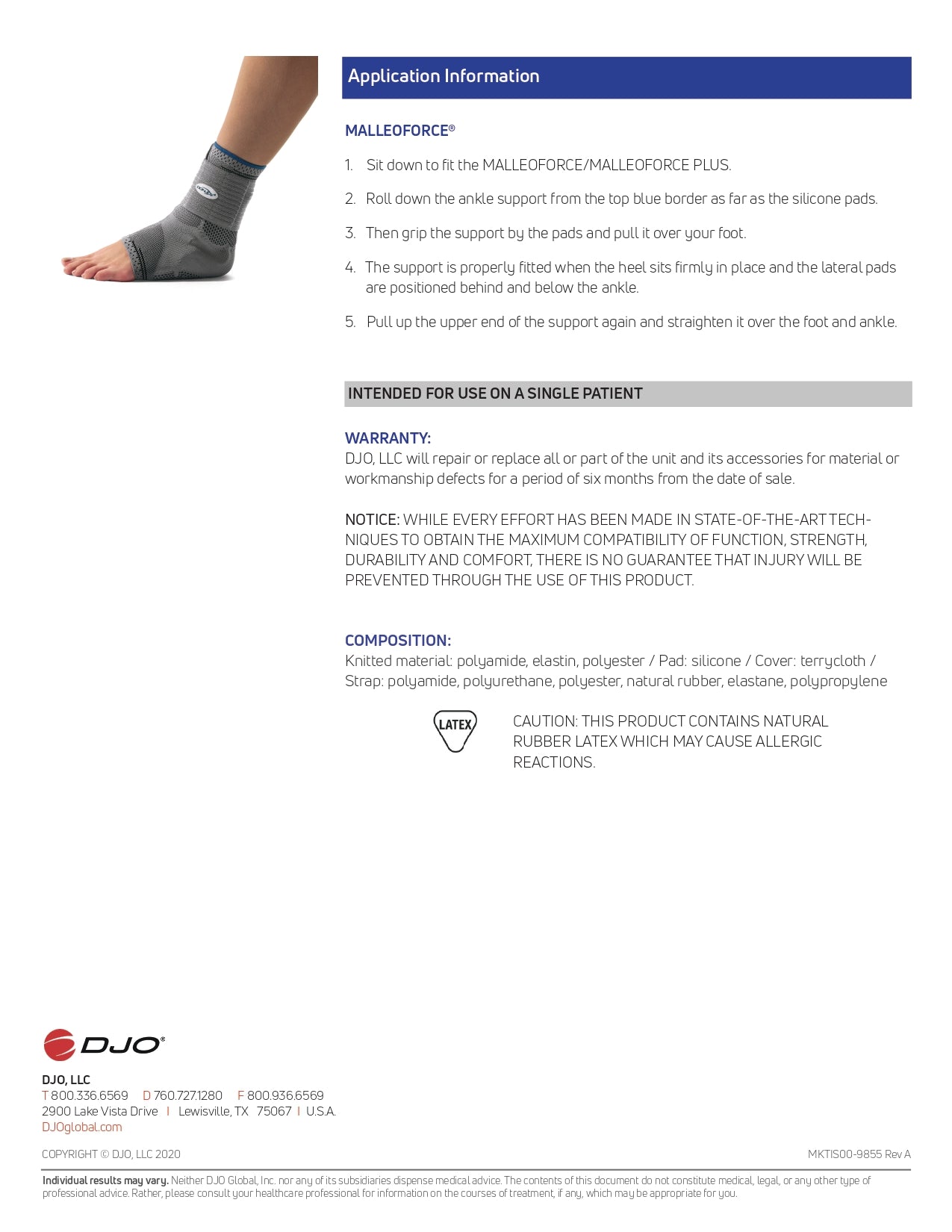 MalleoForce™ Ankle | DonJoy | Various Size
