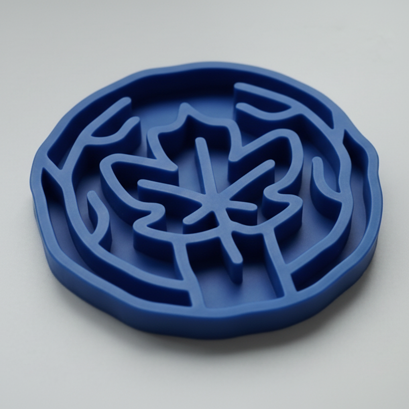 Slow Feeder Bowl for Dogs & Cats | Maple Leaf Design