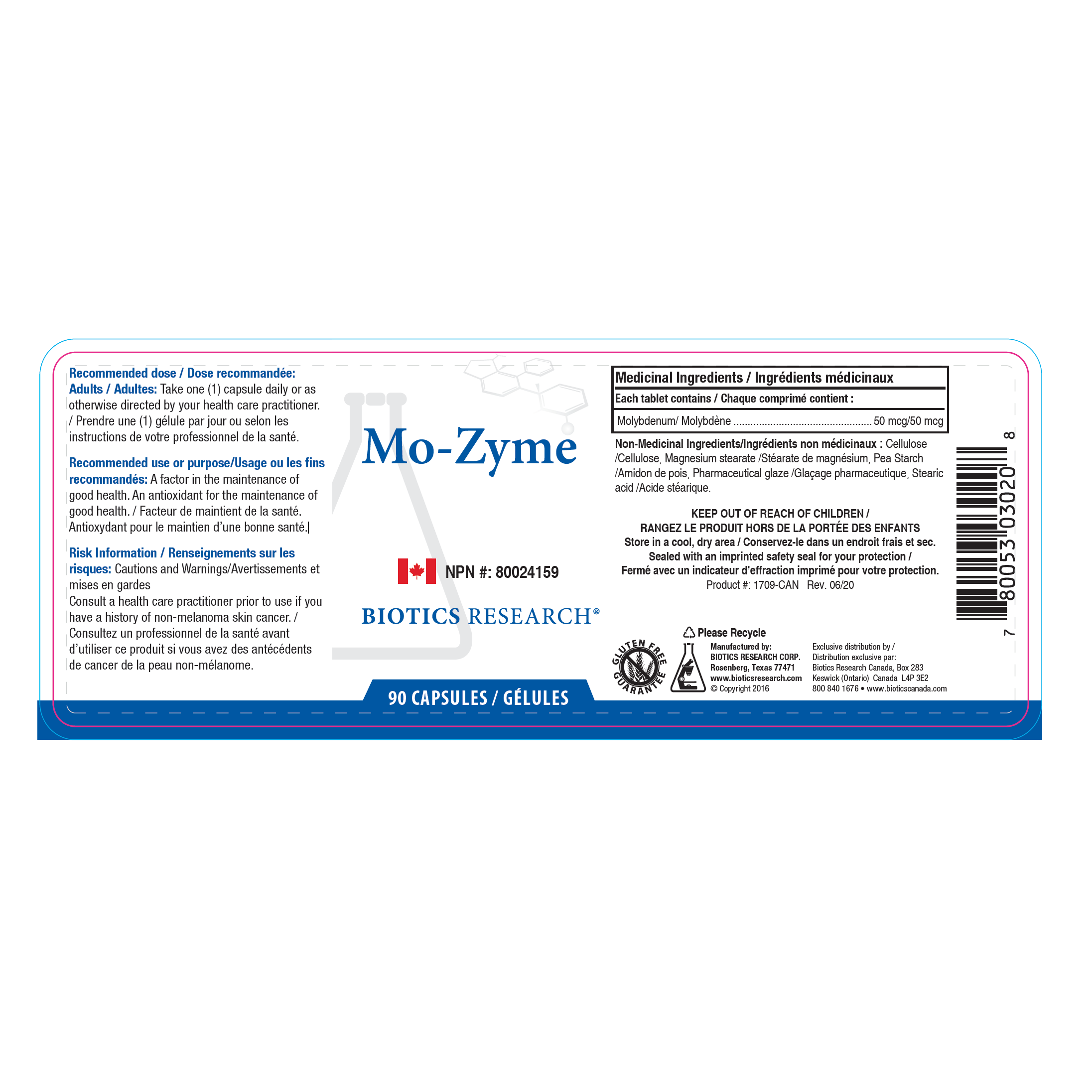 Mo-Zyme™ | Biotics Research® | 100 Tablets