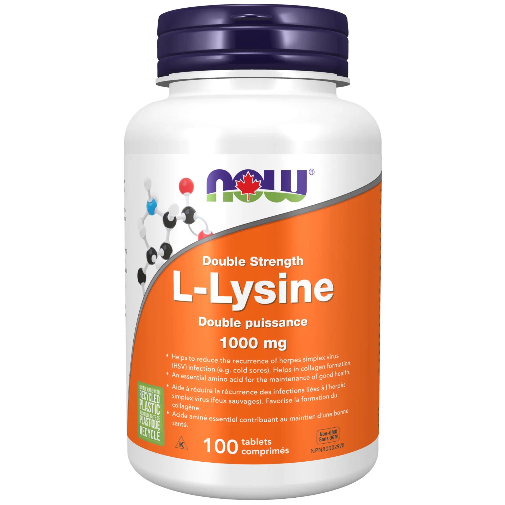 L-Lysine 1000 mg | NOW® | 100 Tablets