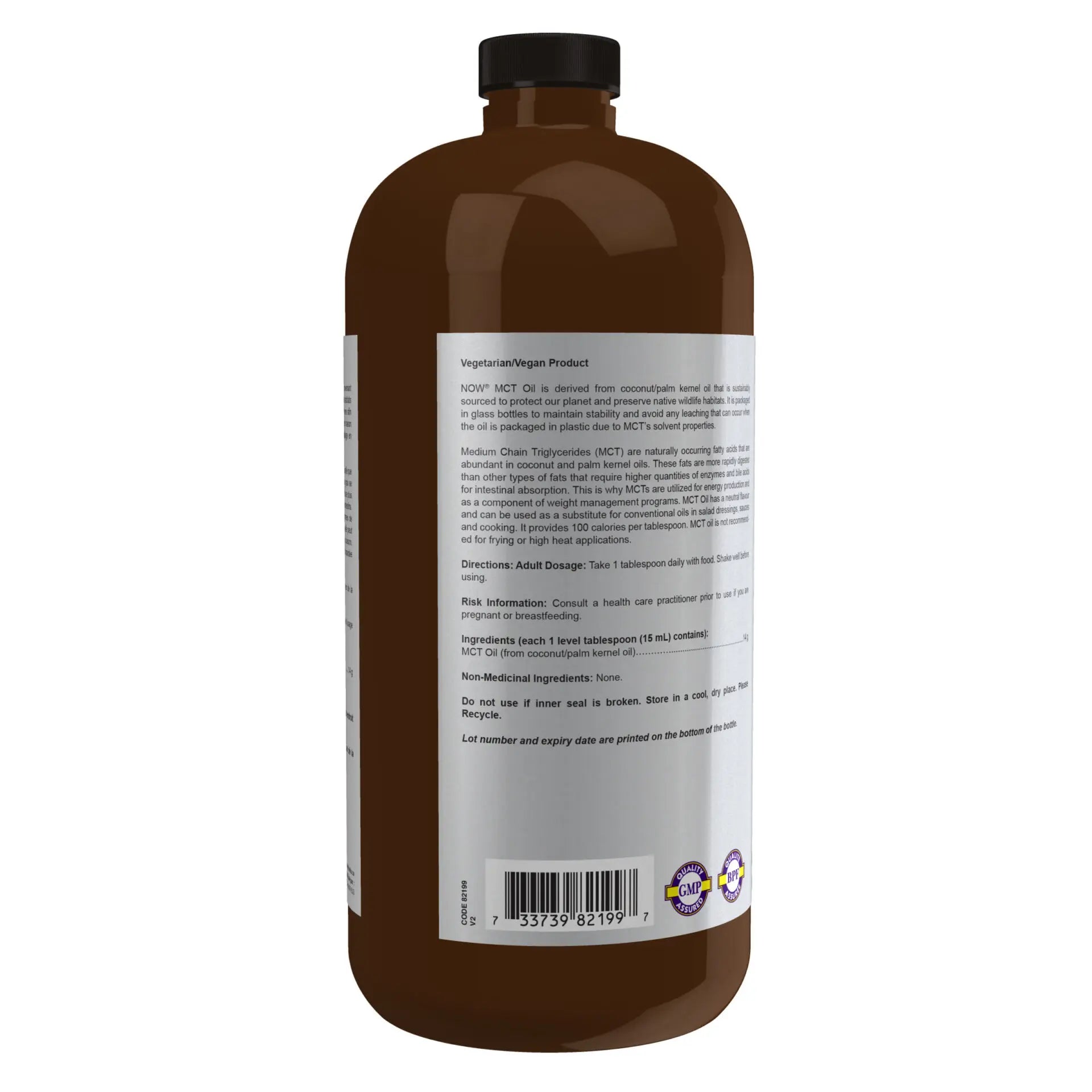 MCT Oil 100% Pure | NOW® Sports Nutrition | 946 mL