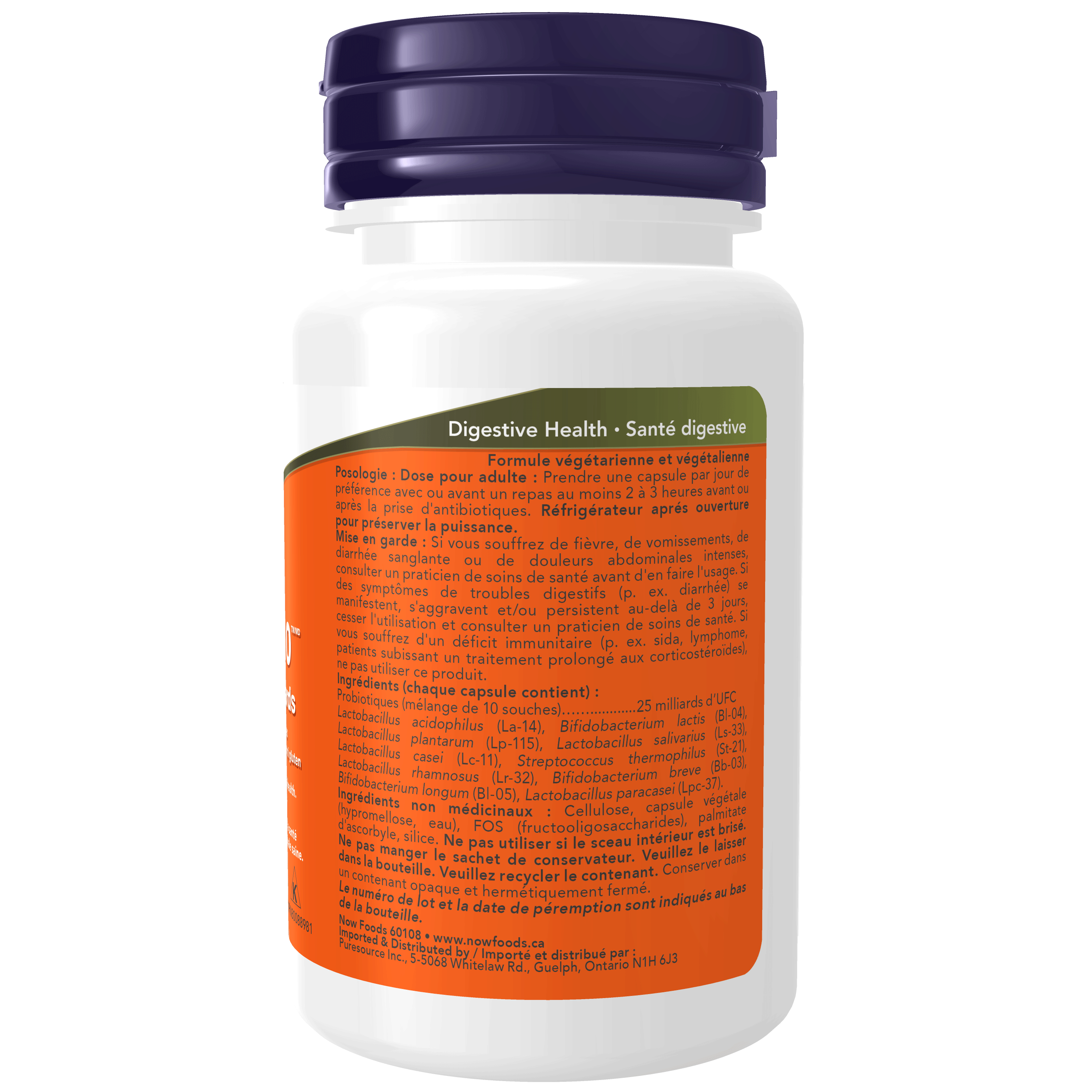 Probiotic-10™ 25 Billion | NOW® | 60 Vegetarian Capsules
