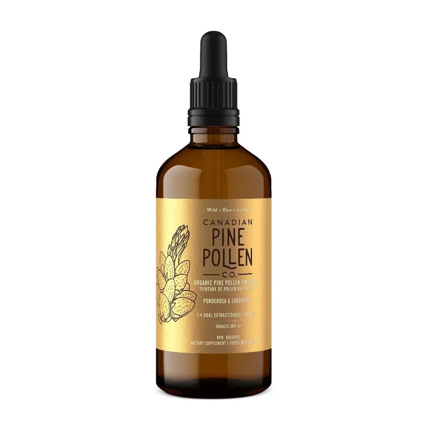 Wild Organic Pine Pollen Tincture 1:4 Extract | Canadian Pine Pollen | 100 mL