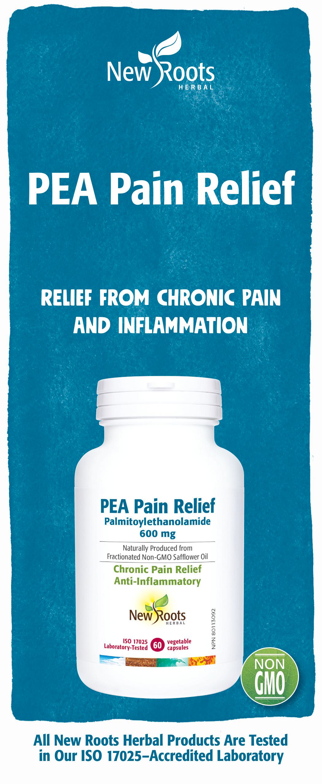 PEA Pain Relief | New Roots HERBAL® | 60 Vegetable Capsules
