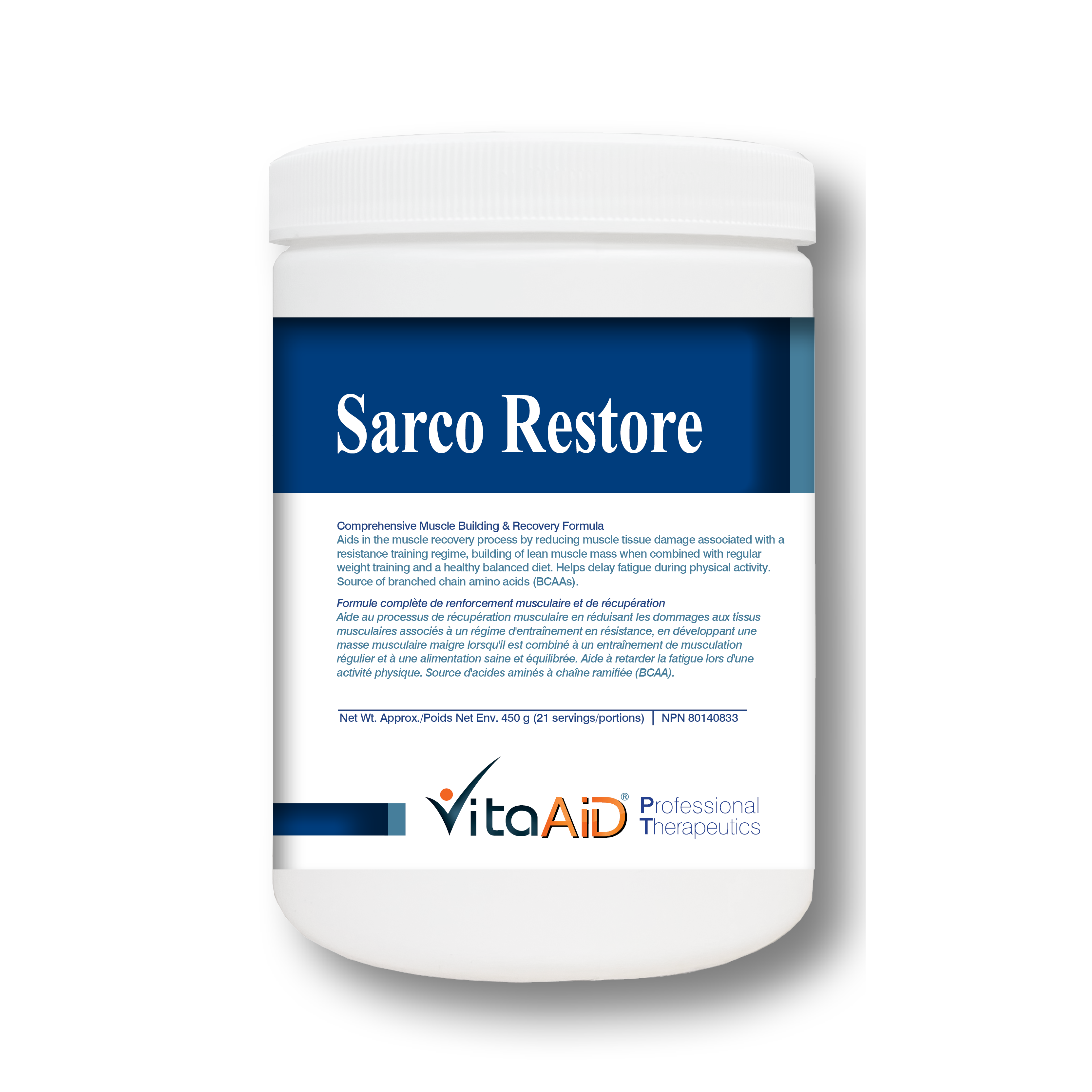 Sarco Restore by Vita Aid® – Muscle Building & Recovery Support | 450 g Powder