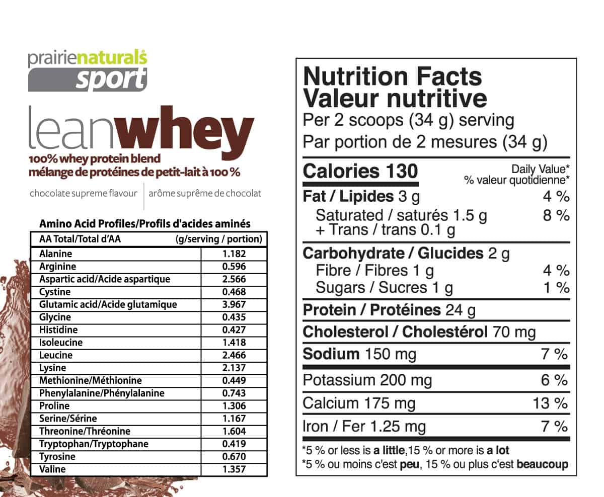 Lean Whey ™ Protein Powder | Prairie Naturals® | Various Sizes