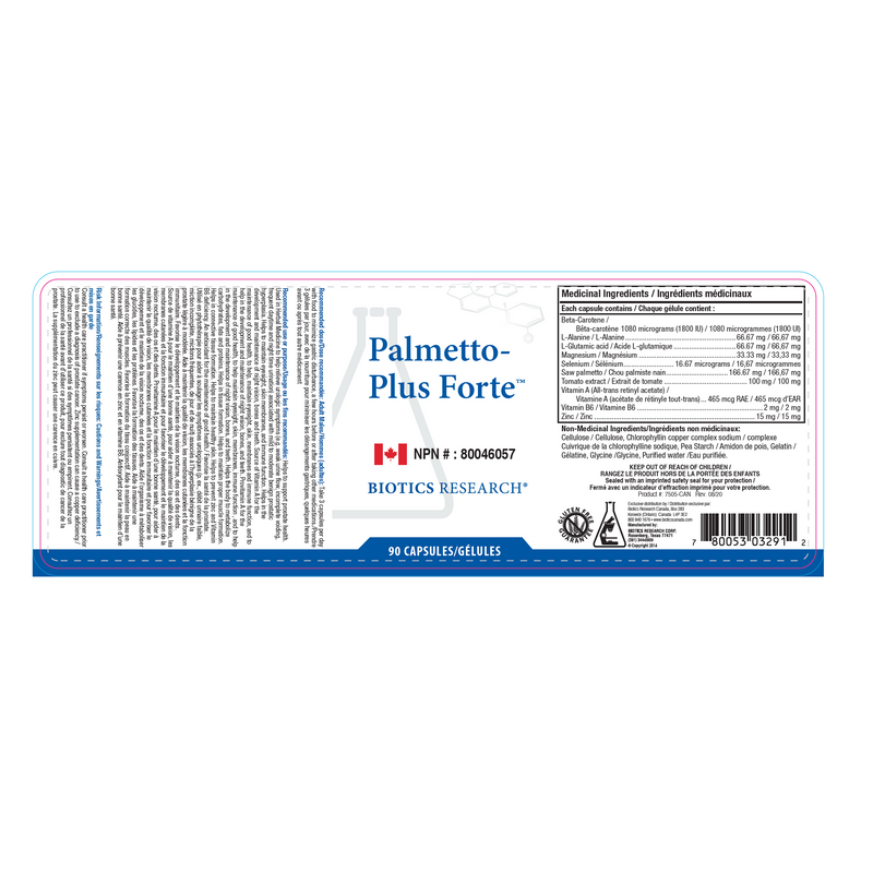 Palmetto Plus Forte™ | Biotics Research® | 90 Capsules