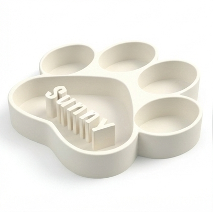 Personalized Dog Slow Feeder Bowl | Paw Design