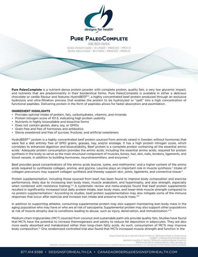 Pure PaleoComplete® | Designs for Health® | 510 g/ 480 g