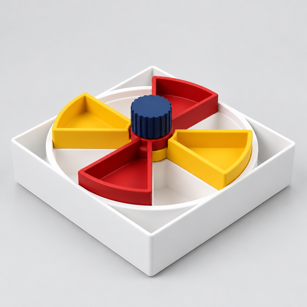Interactive Puzzle Feeder for Dogs & Cats | 2 Layer Rotating Treat Cases