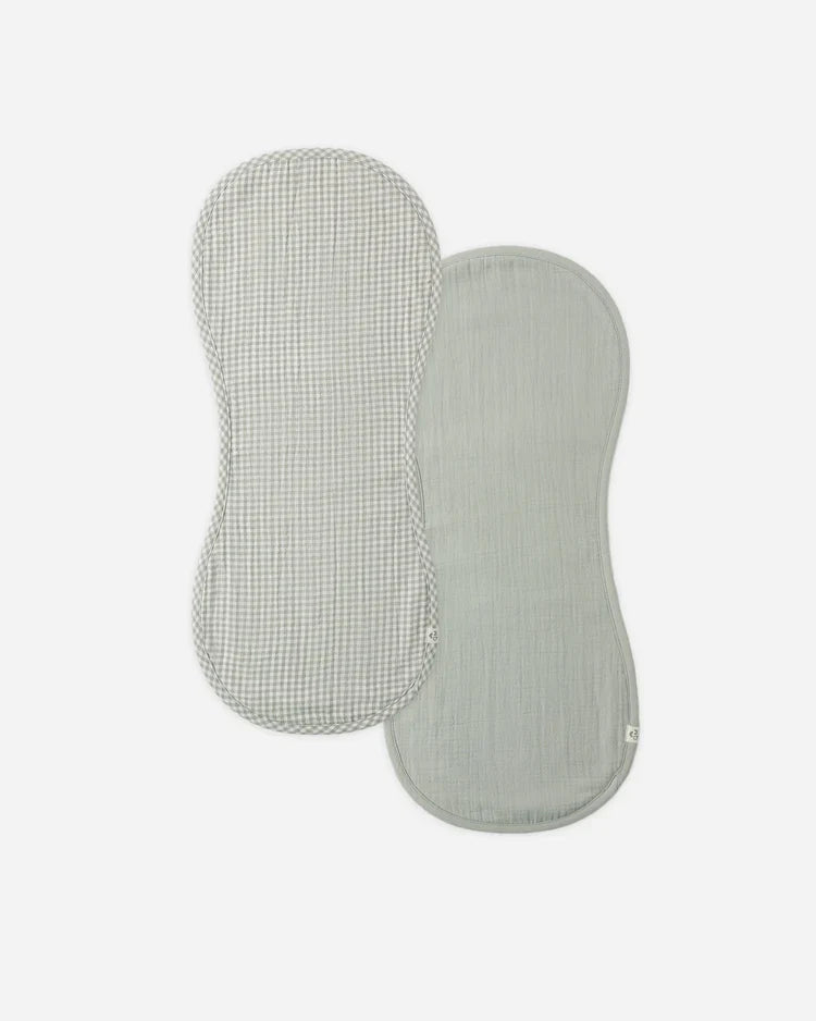 Burp Cloth, 2 Pack | Sage Gingham, Sage | Quincy Mae