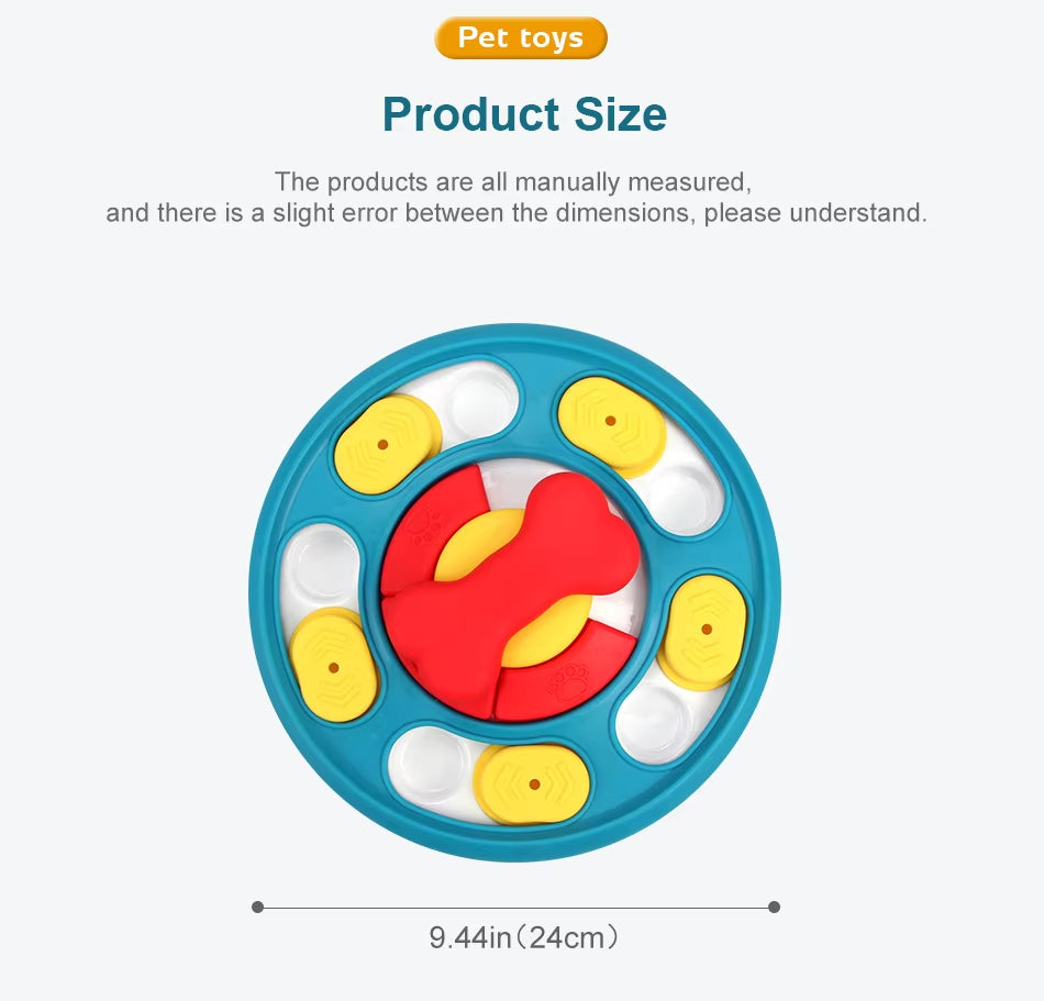 Round Interactive Puzzle Feeder for Dogs