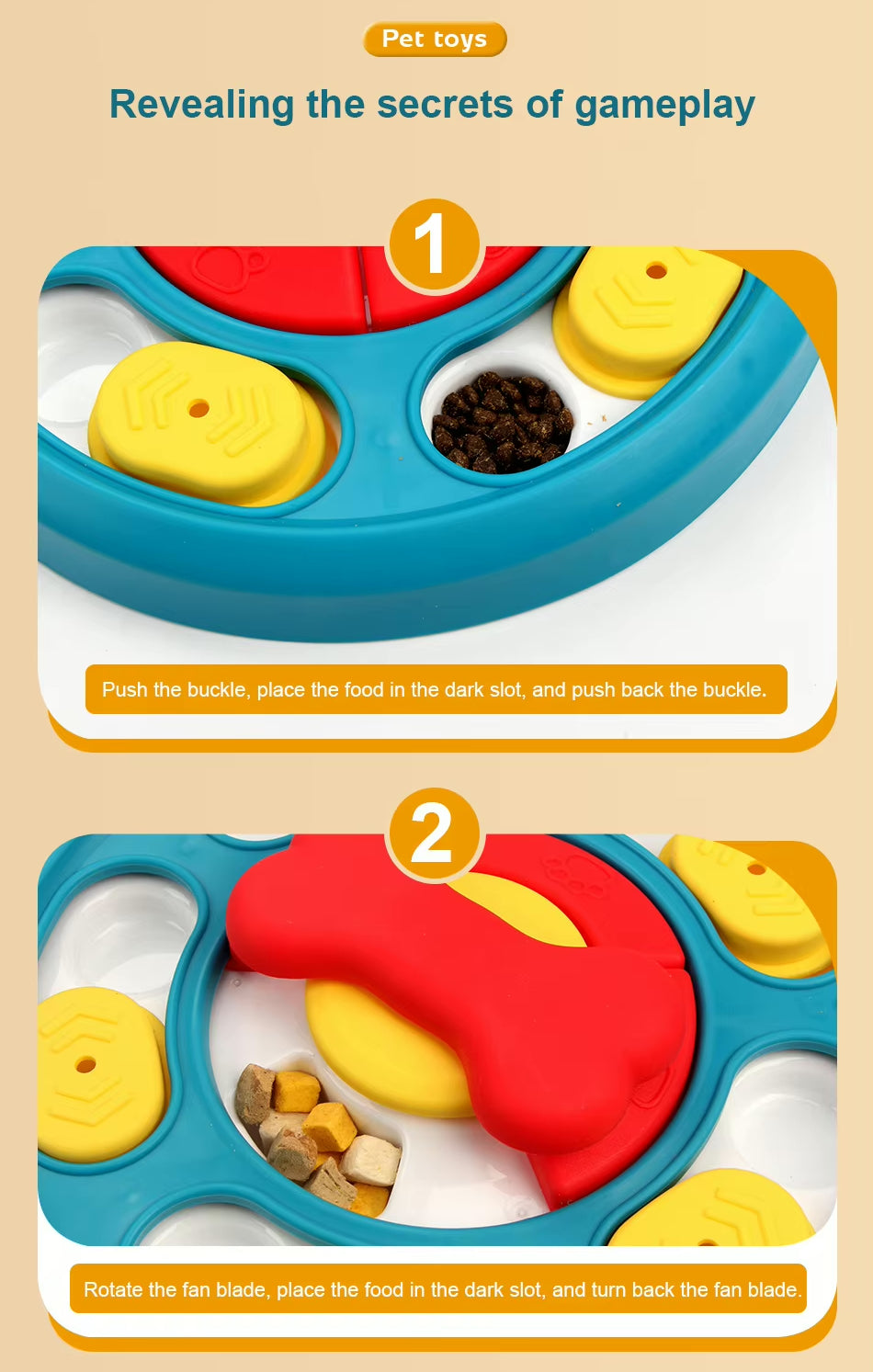 Round Interactive Puzzle Feeder for Dogs