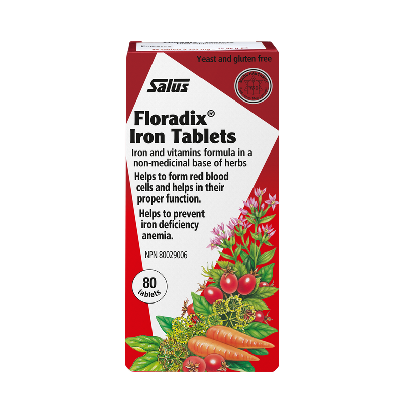 Floradix Tablets Iron | Salus | 80 or 120 Tablets