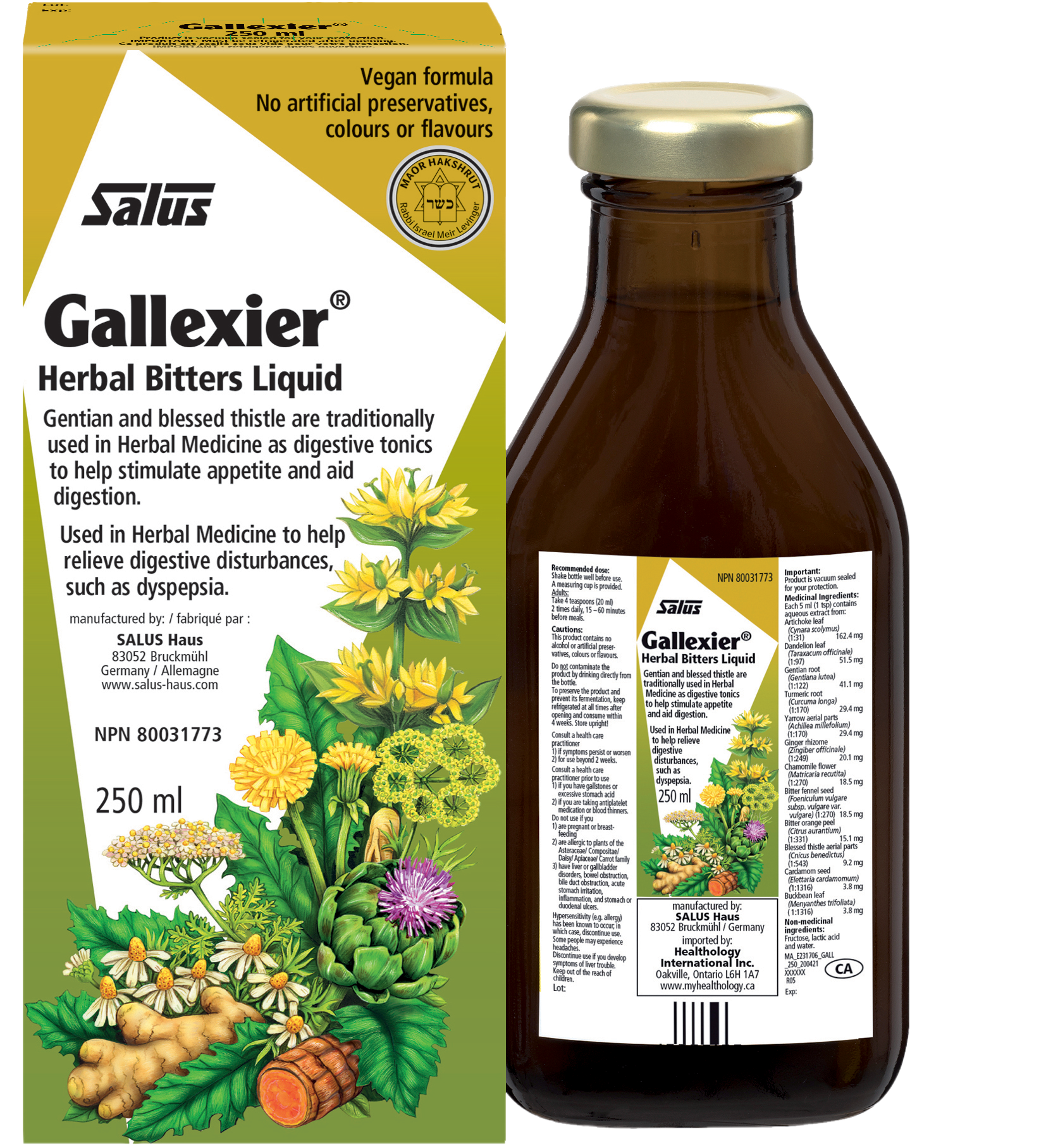 Gallexier Digestive Bitters | Salus | 250 or 500 mL