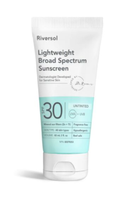 Lightweight Broad Spectrum Sunscreen (SPF 30) – Untinted | Riversol | 60 ml