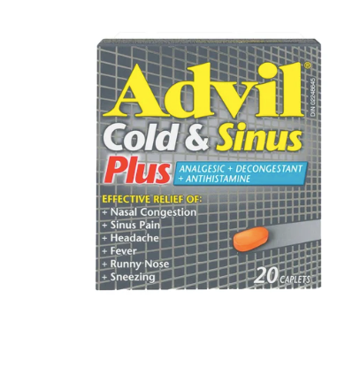 Cold & Sinus Plus, Ibuprofen 200 mg | Advil® |20 caplet