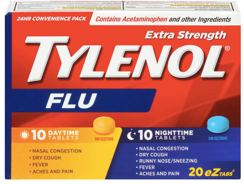 Extra Strength Flu Relief Day/Night | TYLENOL® | 20 Tablets