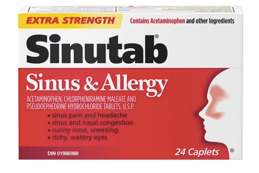Extra Strength Sinus & Allergy | Sinutab® |24 caplet