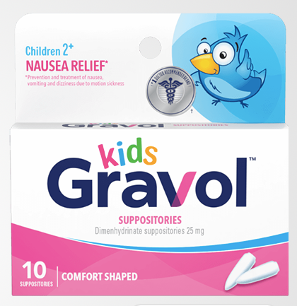 Kids Comfort Shaped Suppositories  25 mg | Gravol™ Kids | 10 Suppositories