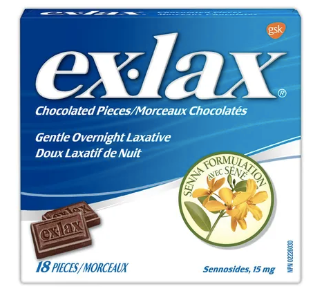 Overnight Laxatives for Constipation Relief | Ex-Lax | 18Chocolate Tablets