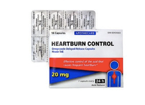 Heartburn Control Omeprazole 20mg | Apothecare | 14 capsules