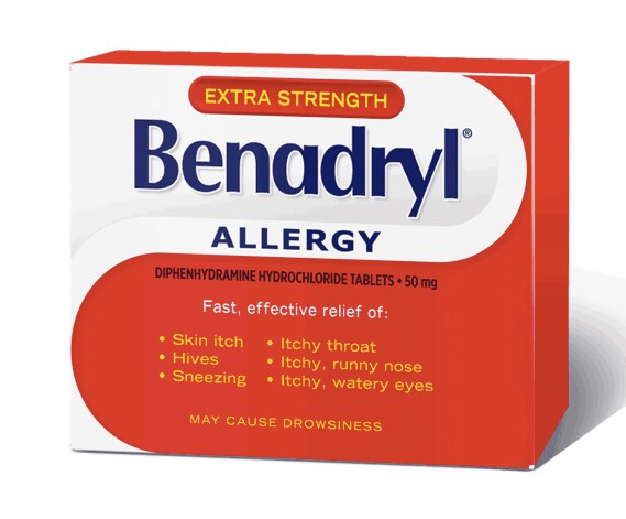 Extra Strength Allergy Caplets | Benadryl® |12 caplets