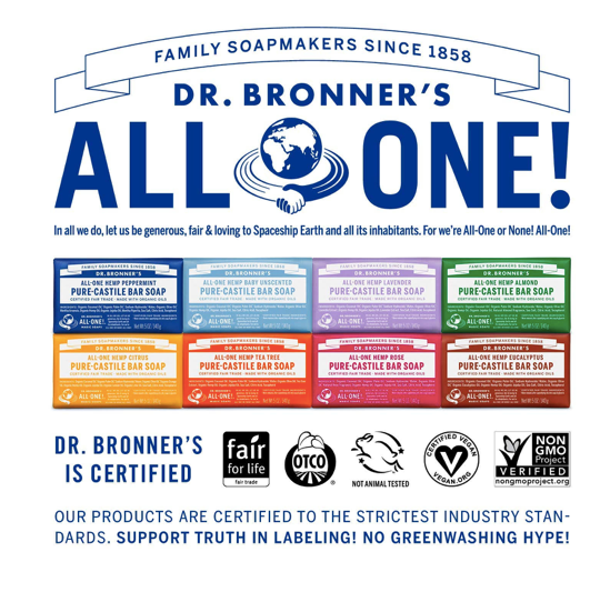Pure-Castile Bar Soap | Dr. Bronner’s | 140 gr