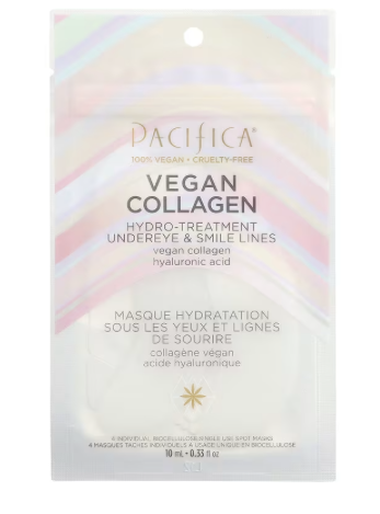 Vegan Collagen, Hydro-Treatment Undereye & Smile Lines | Pacifica | 4 Spot Masks, 0.33 fl oz (10 ml)