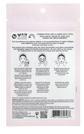 Vegan Collagen, Hydro-Treatment Undereye & Smile Lines | Pacifica | 4 Spot Masks, 0.33 fl oz (10 ml)
