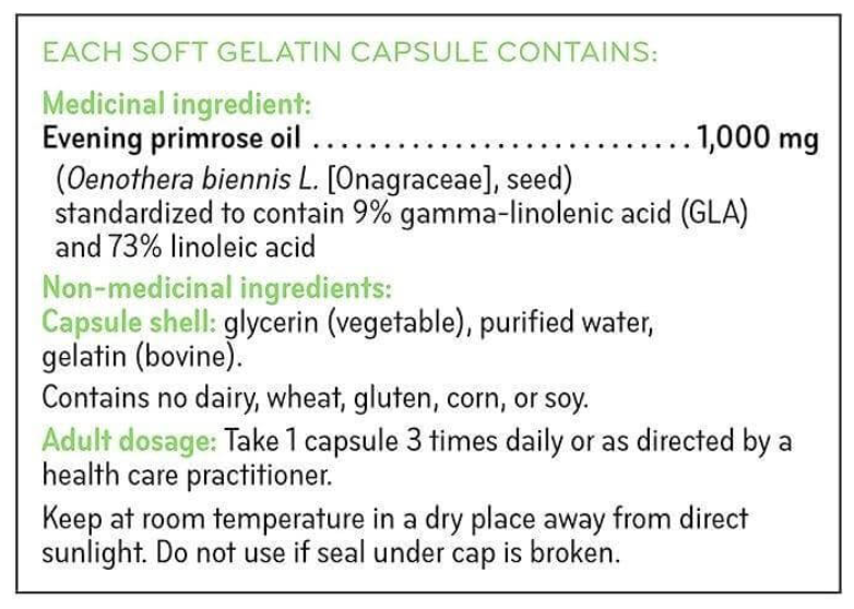 Evening Primrose Oil 1000mg |Sisu | 180 Softgels