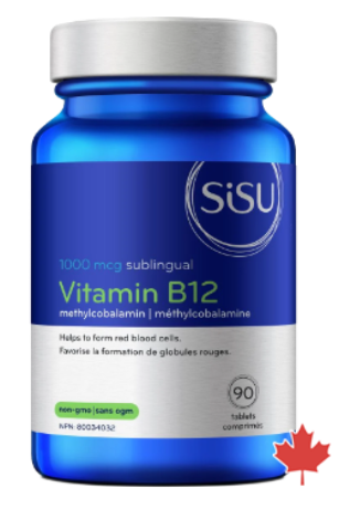 Vitamin B12 1000 mcg Methylcobalamin Sublingual Tablets, Unflavoured | Sisu | 90Tablets