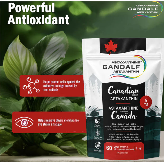 Astaxanthin 4mg | Gandalf | 60 Softgels