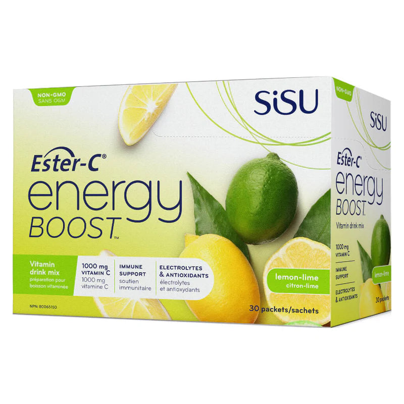 Energy Boost with Ester-C by SISU – Immune & Energy Support Drink Mix | 30 Individual Packets