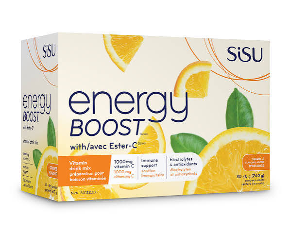 Energy Boost with Ester-C by SISU – Immune & Energy Support Drink Mix | 30 Individual Packets