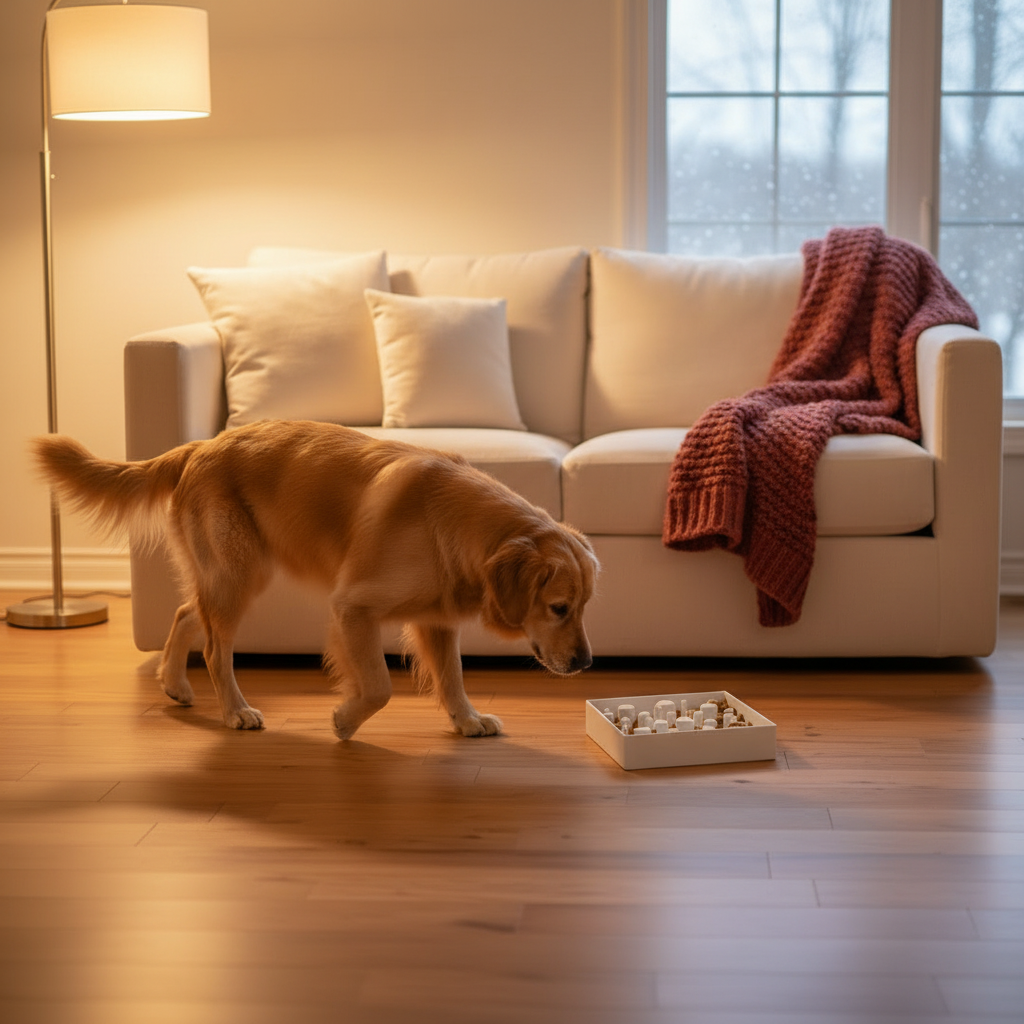Square Slow Feeder Bowl for Dogs & Cats | Non Slip Interactive Feeding Bowl