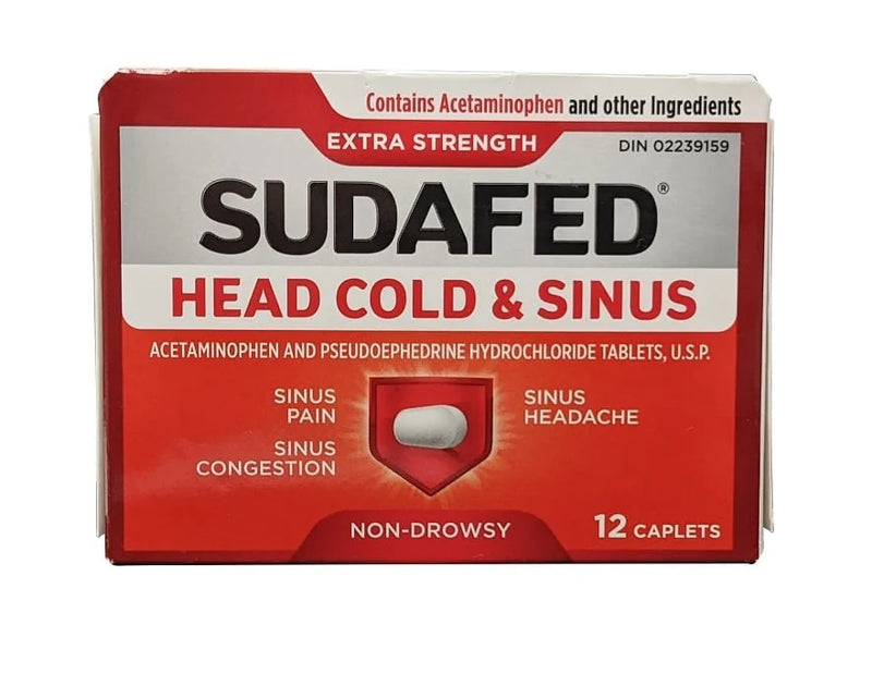 Head cold+Sinus | SUDAFED® | 12 or 24 Cablets