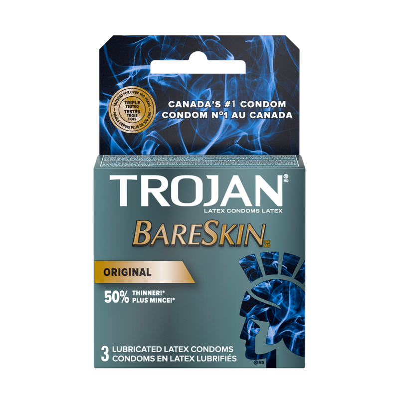 Trojan™ Bareskin™ Condoms | Trojan | 3 OR 10 OR 24 Lubricated Latex Condoms