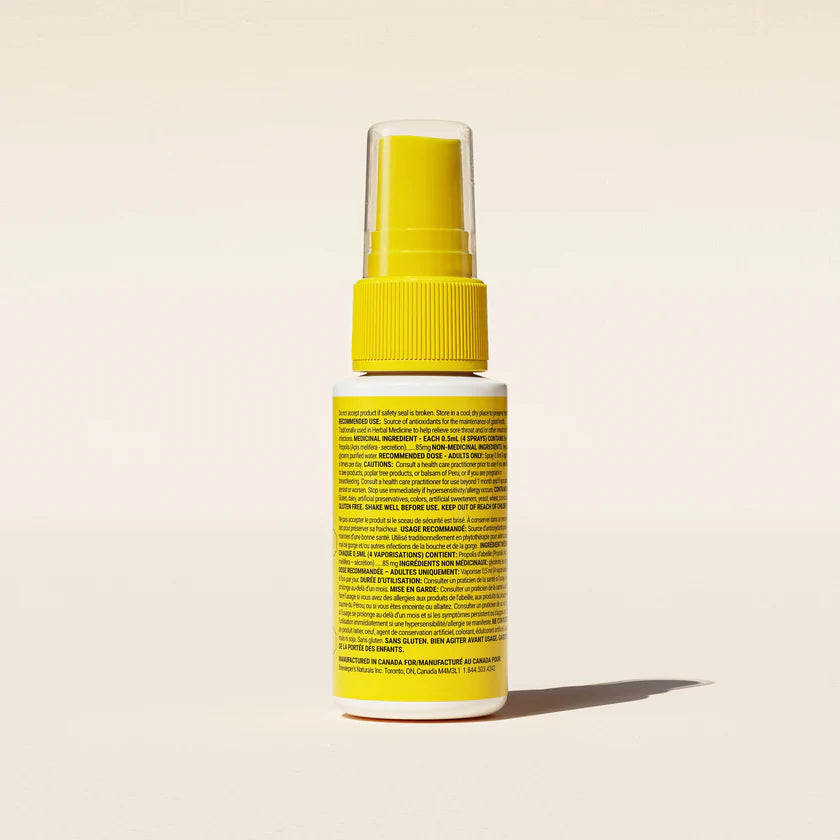 Propolis Throat Spray | Beekeeper's Naturals | 1.06 fl Oz. (30 mL)
