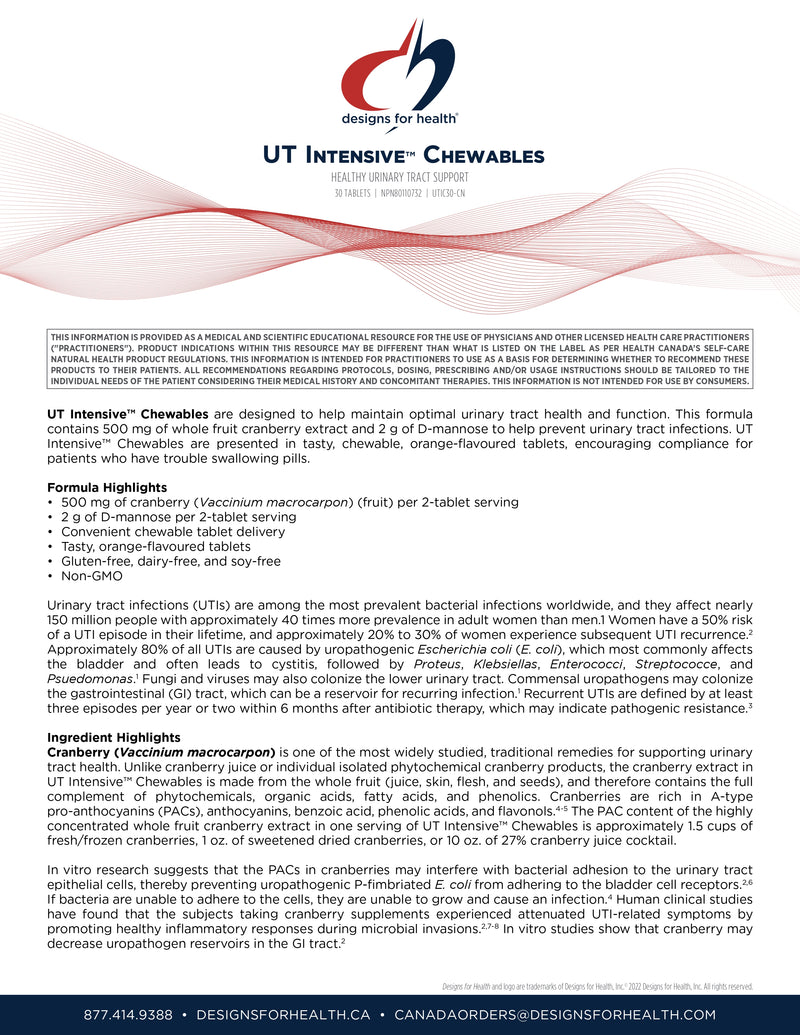 UT Intensive™ Chewable | Designs for Health® | 30 Chewables