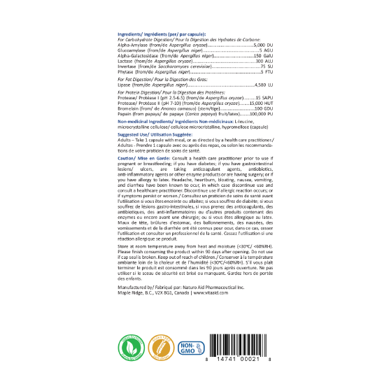 Supreme Zyme-Aid Extra Fort | Vita Aid® | 84 Capsules