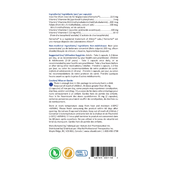 Oxygheme® Intensive | Vita Aid® | 56 Capsules