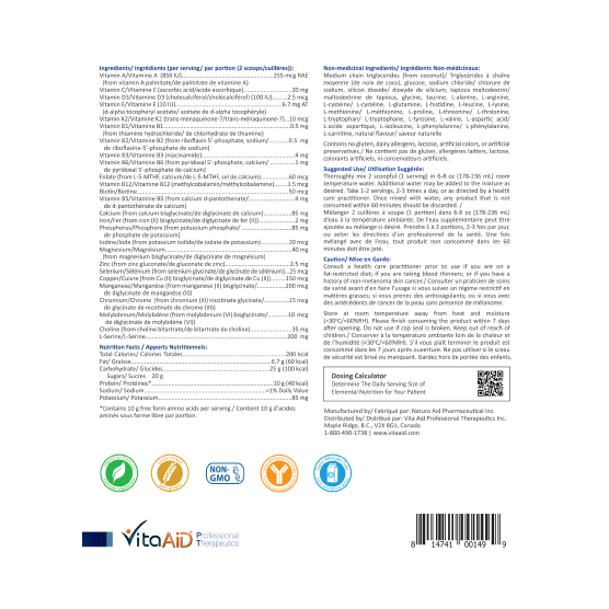 Elemental Nutrition (Non-Keto) by Vita Aid® – GI Repair & Easy-to-Absorb Nutritional Support | 415 g Powder