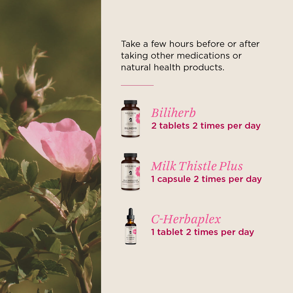 Liver Support Kit by Wild Rose® – 15-Day Liver Cleanse & Digestive Support Program | Complete Kit
