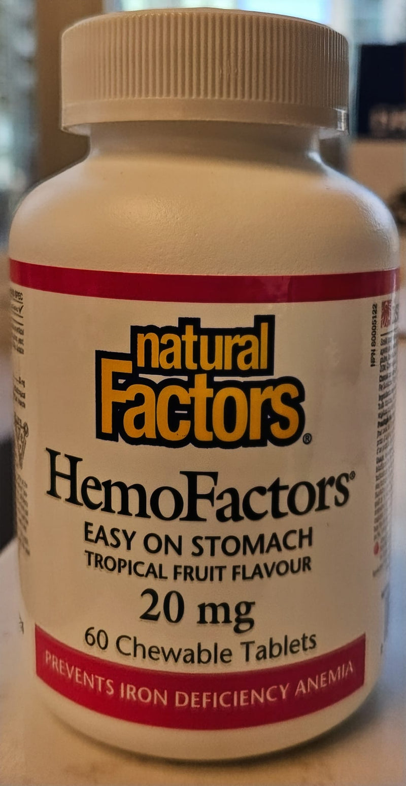 HemoFactors™ 20 mg | Natural Factors® | 60 Chewable Tablets