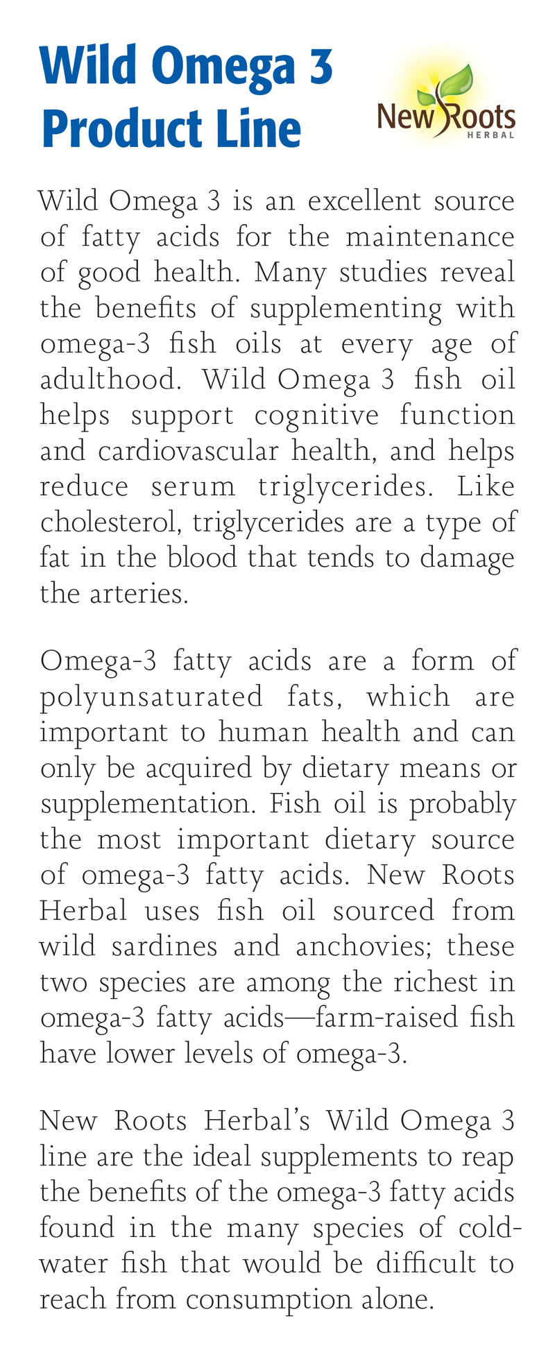 Wild Omega 3 | New Roots HERBAL® | 120 Softgels